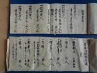 「真言宗智山派 信州伊那・樹林寺 旧蔵資料」二冊（天保四年、慈厳、大英）

高祖一千年御遠忌法要人賦帳、曼供結縁不断経装束法具世具配賦記
