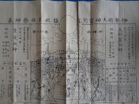伊勢両大神宮別宮摂末社祭神表（たとう付き一枚、明治期か）

皇大神宮 天照皇大神、豊受大神宮 豊受大神、摂社、末社、他