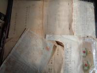 東調布警防団「防空・防毒・毒ガス」関係資料10点（昭和16年〜）東調布警防団綜合防空訓練実施要、第五組防空訓練実施通知、（秘）綜合防空訓練実施要（昭和16年10月、第五分団本部）、警防団基本訓練実施要綱、第五分団継承連絡図、防毒部名簿、第五分団本部組織及び各部、名簿（警護部、交通整理部、燈火管制部、防毒部、救護部、工作配給部、消防部、消防部特別班、第五分団名簿（昭和17年7月現在（前記とは異なる名簿）、毒瓦斯ノ検知・警報二就イテ、第五分団区域内特設防護団「集会」所一覧（昭和16年）、関連資料反故