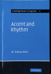 アクセントとリズム　ラテン語とギリシア語の韻律的な特徴（英）　Accent and Rhythm Prosodic Features of Latin and Greek a Study in Theory and Reconstruction