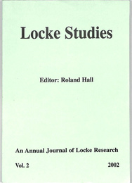 ロック研究2(英)　An Annual Journal of Locke Research　Vol.2 2002