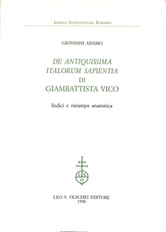 ヴィ―コ　イタリア人の太古の知恵（伊）　De antiquissima italorum sapientia di Giambattista Vico　Lessico intellettuale europeo
