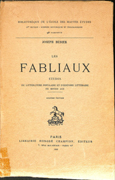 ファブリオ（仏）LES FABLIAUX　ETUDES DE LITTERATURE POPULAIRE ET D'HISTOIRE LITTERAIRE DU MOYEN AGE