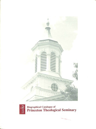 プリンストン神学校人名録（英文）Biographical Catalogue of Princeton Theological Seminary