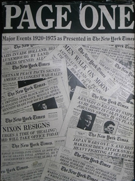 PAGE ONE Major Events 1920-1975 as Presented in The New York Times（英）