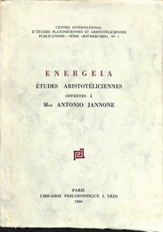 エネルゲイア　アリストテレス研究（仏、独、伊、英）ENERGEIA　ETUDES　ARISTOTELICIENNES