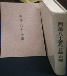 西條八十著作目録・年譜　別刷付き