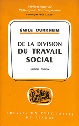 社会分業論　第８版（仏）　de la division du travail sosial