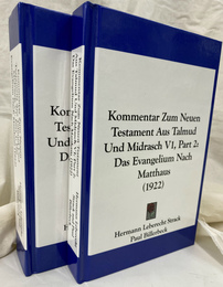 タルムードとミドラーシュからの新約聖書　第１巻パート１と２（英）　Kommentar Zum Neuen Testament Aus Talmud Und Midrasch V1 Part1 Part2 Das Evangelium Nach Matthaus