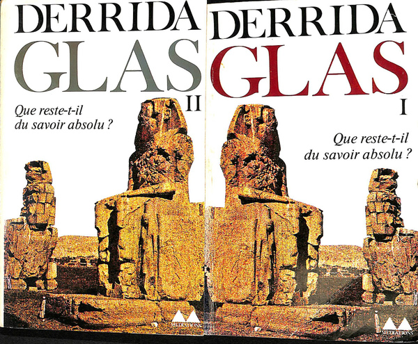 Jacques Derrida Glas ジャック・デリダ　弔鐘　原著 弔鐘（仏） GLAS 全2冊揃(ジャック・デリダ) / 古本、中古本