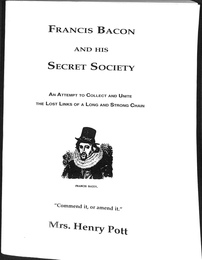フランシス・ベーコンと秘密結社（英）　Francis Bacon and his Secret Society