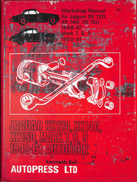 JAGUR XK120 XK140 XK150 MARK7 8 9 1948 61 AUTOBOKK 