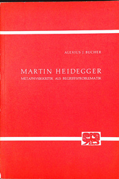 ハイデガー　概念問題としての形而上学批評（英）MARTIN HEIDEGGER METAPHYSIKKRITIK ALS BEGRIFFSPROBLEMATIK