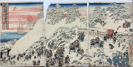 忠臣蔵　３枚絵　作者　香蝶楼国貞（歌川国貞）