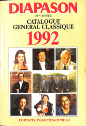 DIAPASON 29 ANNEE CATALOGUE GENERAL CLASSIQUE 1992（仏）