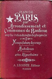 パリ地区と郊外別地図　１９７３年（仏）　PLAN DE PARIS par Arrondissement et Communes de Banlieue