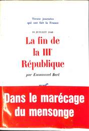 第三共和制の終焉（仏）　La fin de la 3 Republique