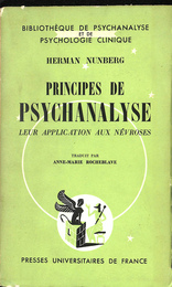 ヘルマンヌーンベルク　精神分析の原理　神経症への応用（仏訳）　HERMAN NUNBERG PRINCIPES DE PSYCHANALYSE