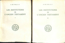 旧約聖書の制度１、２（仏）Les Institutions de l'Ancien Tetament　１、２