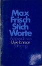 マックス・フリッシュ　キーワード集（独）Max Frisch Stich Worte