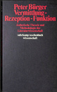調停、受付、機能（独）Vermittlung-Rezeption-Funktion　Astheische Theorie und Methodologie der Literaturwissenschaft Suhrkamp taschenbuch wissenschaft