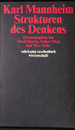 文化社会学草稿　思考の構造（独）Strukturen des Denkens　Suhrkamp taschenbuch wissenschaft