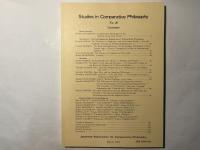 比較思想研究 第20号　平成6年3月31日発行　（Studies in comparative philosphy　NO.20）