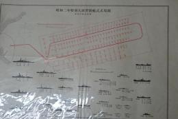 昭和初期海軍資料一括　昭和二年観艦式式場図、配列図、列国艦隊戦時編制図、絵高雄