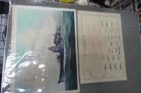 昭和初期海軍資料一括　昭和二年観艦式式場図、配列図、列国艦隊戦時編制図、絵高雄
