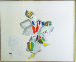 木村荘八画額「三番叟」