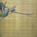 川村清雄画「梅図屏風」