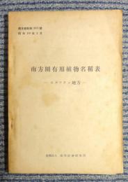 南方圏有用植物名称表　モルッケン地方（南洋資料第393号）
