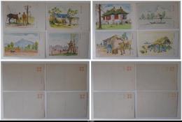 軍事郵便絵葉書　三國久・画　８枚