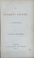 THE SCARLET LETTER: A Romance.  First edition, first issue,  ナサニエル・ホーソン　『緋文字』　