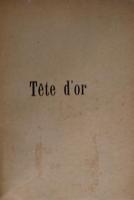 TETE D'OR   ポール.・クローデル　『黄金の頭』 　初版　初刷　