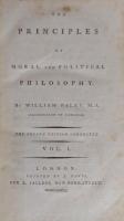 THE PRINCIPLES OF MORAL AND POLITICAL PHILOSOPHY. ウイリアム・ペイリー 『道徳哲学と政治哲学の原理』 全２巻 総革装幀　 Fourth edition  1787