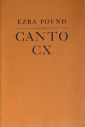 CANTO CX.  エズラ・パウンド  First edition, limited to 80 numbered copies. proof copy