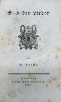 BUCH DER LIEDER  ハインリヒ・ハイネ「歌の本」　First edition   ドイツロマン派詩の代表作