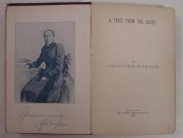 A.J.クーパー　南部からの声　A VOICE FROM THE SOUTH.  By A Black Woman of the South. Anna Julia Cooper. First edition.