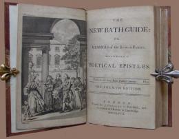 The New Bath Guide: Part the First, or Memoirs of the B-R-D Family, in a Series of Poetical Epistles.    バースガイド 4版　
茶革コーネル マーブル装幀