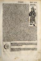 ニュルンベルグ年代記　２葉（グーテンベルグ本）1493
INCUNABLA. The Nuremberg Chronicle. 2 leaves.