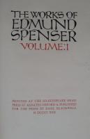 THE WORKS OF EDMUND SPENSER. 8 vols.set. First edition,limited to 375 numbered copies