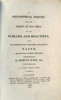A Philosophical Enquiry into the Origin of our Ideas of the Sublime and Beautiful. With an Introductory Discourse Concerning Taste and Several Other Additions     エドマンド・バーク「崇高と美の観念の起源」　茶総革