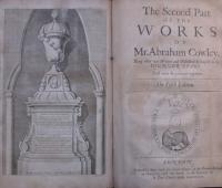 THE WORKS OF MR. ABRAHAM COWLEY.　カウリー著作集