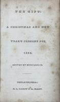 The Gift: A Christmas and New Year’s Present for 1836.  First edition.   
Edger Allan Poe.  エドガー・アラン・ポー「瓶のなかの手記」 掲載