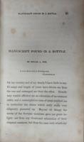The Gift: A Christmas and New Year’s Present for 1836.  First edition.   
Edger Allan Poe.  エドガー・アラン・ポー「瓶のなかの手記」 掲載