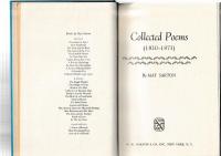 May SARTON   COLLECTED POEMS. 1930-1973   『独り居の日記』『夢見つつ深く植えよ』 の著者　メイ・サートン  初版、サイン入