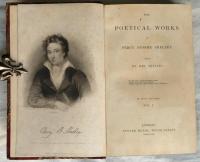 THE POETICAL WORKS OF PERCY BYSSHE SHELLEY. 
シェリー詩集　４冊揃　初版　シェリー夫人編    背革マーブル装幀