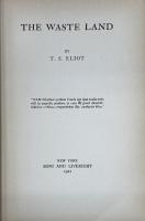 THE WASTE LAND. Ｔ. Ｓ. エリオット　『荒地』  初版 1922