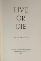 LIVE OR DIE.  First edition   アン・セクストン「生か死か」